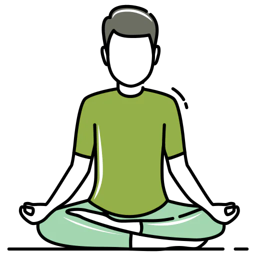 Meditating icon