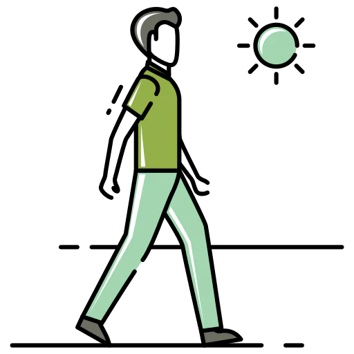 Walking man icon