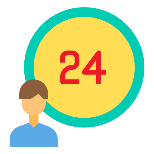 24 hours icon