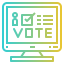 Online voting ícono 64x64