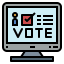 Online voting icon 64x64