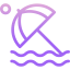 Beach umbrella icon 64x64