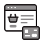 Online shopping icon 64x64