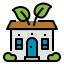 Eco house icon 64x64