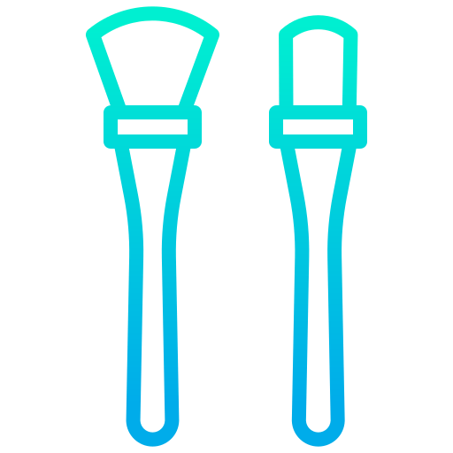 Makeup brushes icon