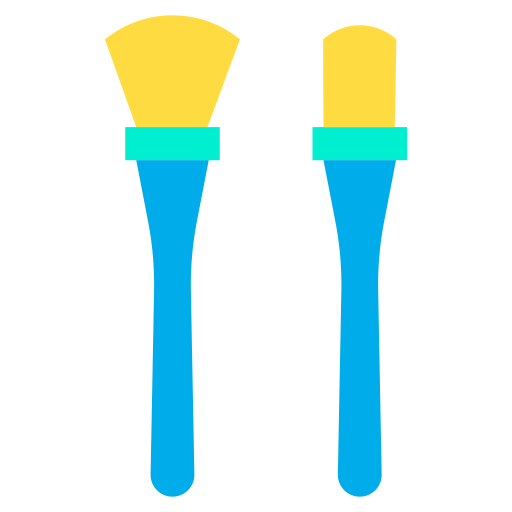 Makeup brushes icon