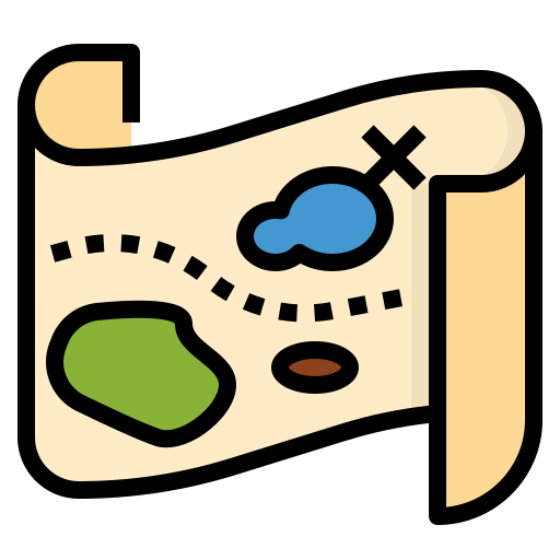 Treasure map icon