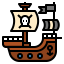 Pirate ship ícone 64x64