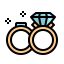 Wedding rings icon 64x64
