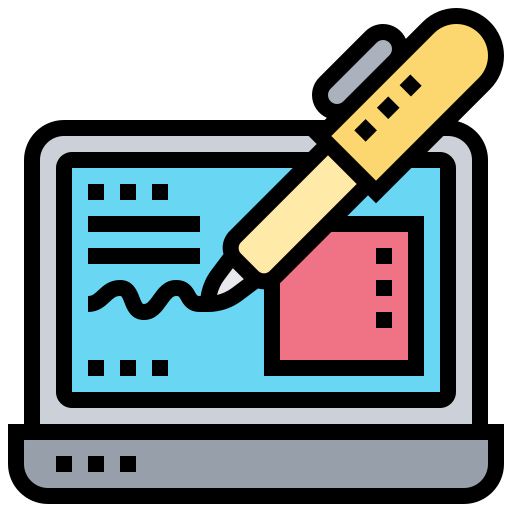 Electronic signature icon