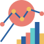 Line chart icon 64x64