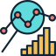 Line chart icon 64x64