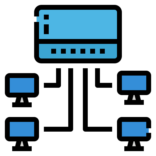 Network hub icon