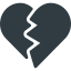 Broken heart icon 64x64