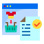 Online shopping icon 64x64