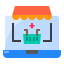 Online shopping icon 64x64