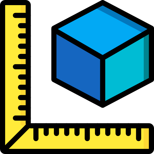 3d printing measure icon