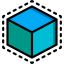 3d printing cube icon 64x64
