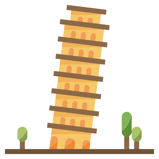 Leaning tower of pisa アイコン