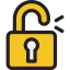 Open padlock Symbol 64x64