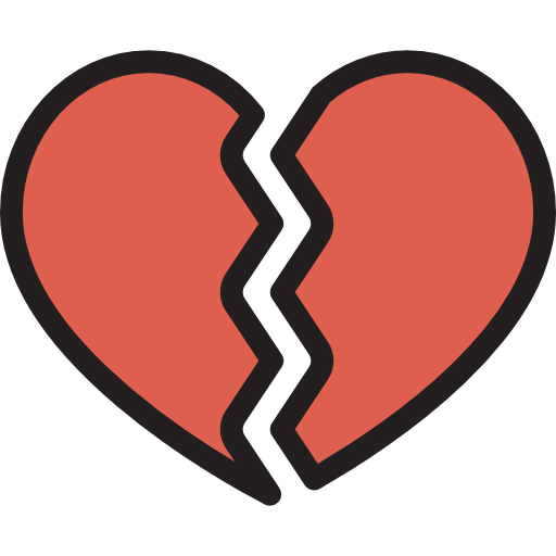 Broken heart icon