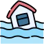 Flooded house icon 64x64