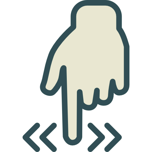 Pointing down icon