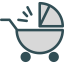 Baby stroller icon 64x64