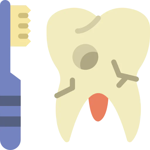 Broken tooth icon