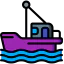 Fishing boat icon 64x64