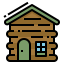 Wood cabin icon 64x64