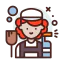 Cleaning lady icon 64x64