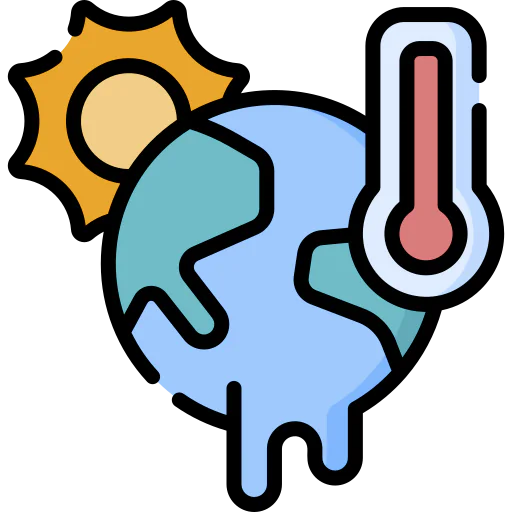 Global warming icon