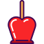 Карамелизированное яблоко иконка 64x64