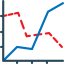 Line chart icon 64x64