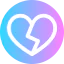Broken heart icon 64x64