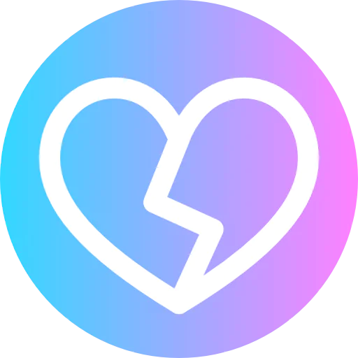 Broken heart icon
