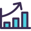 Bar chart icon 64x64