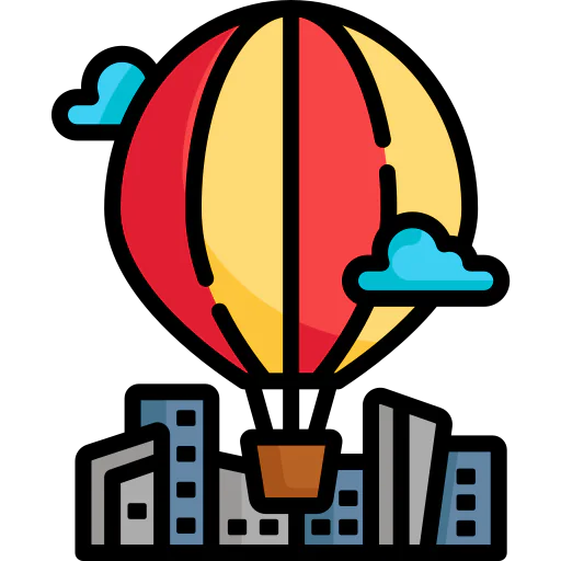 Hot air balloon icon