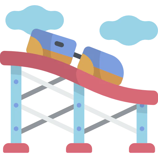 Roller coaster icon