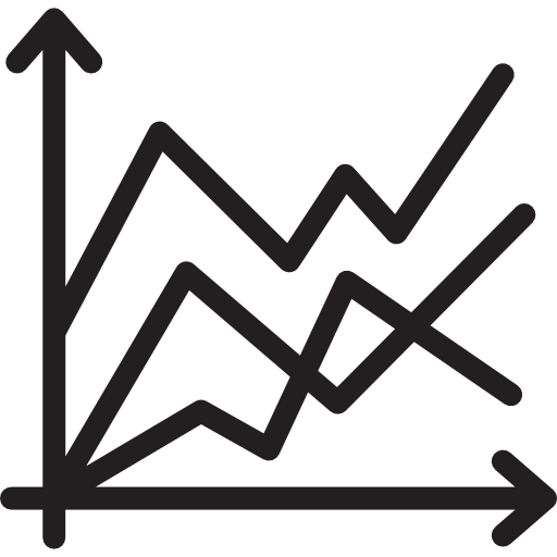 Line chart icon
