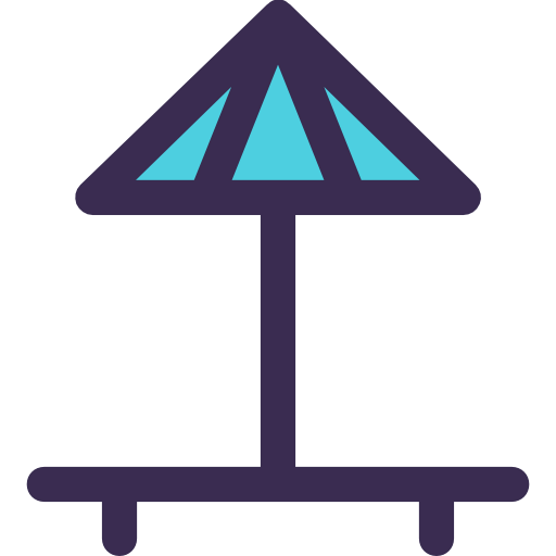 Beach umbrella icon