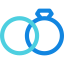 Wedding rings icon 64x64