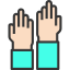 Raising hand biểu tượng 64x64