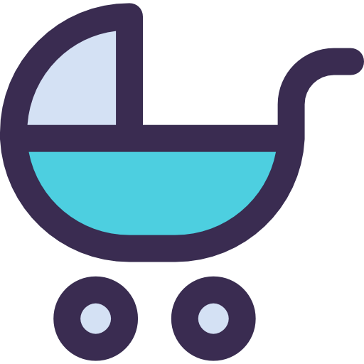 Baby stroller icon