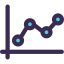Line chart icon 64x64