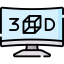 3d television biểu tượng 64x64