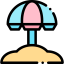 Beach umbrella icon 64x64