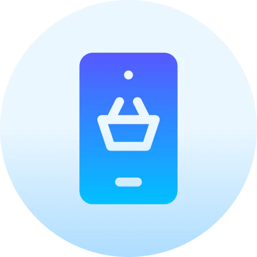Mobile shopping icon