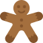 Gingerbread man icon 64x64